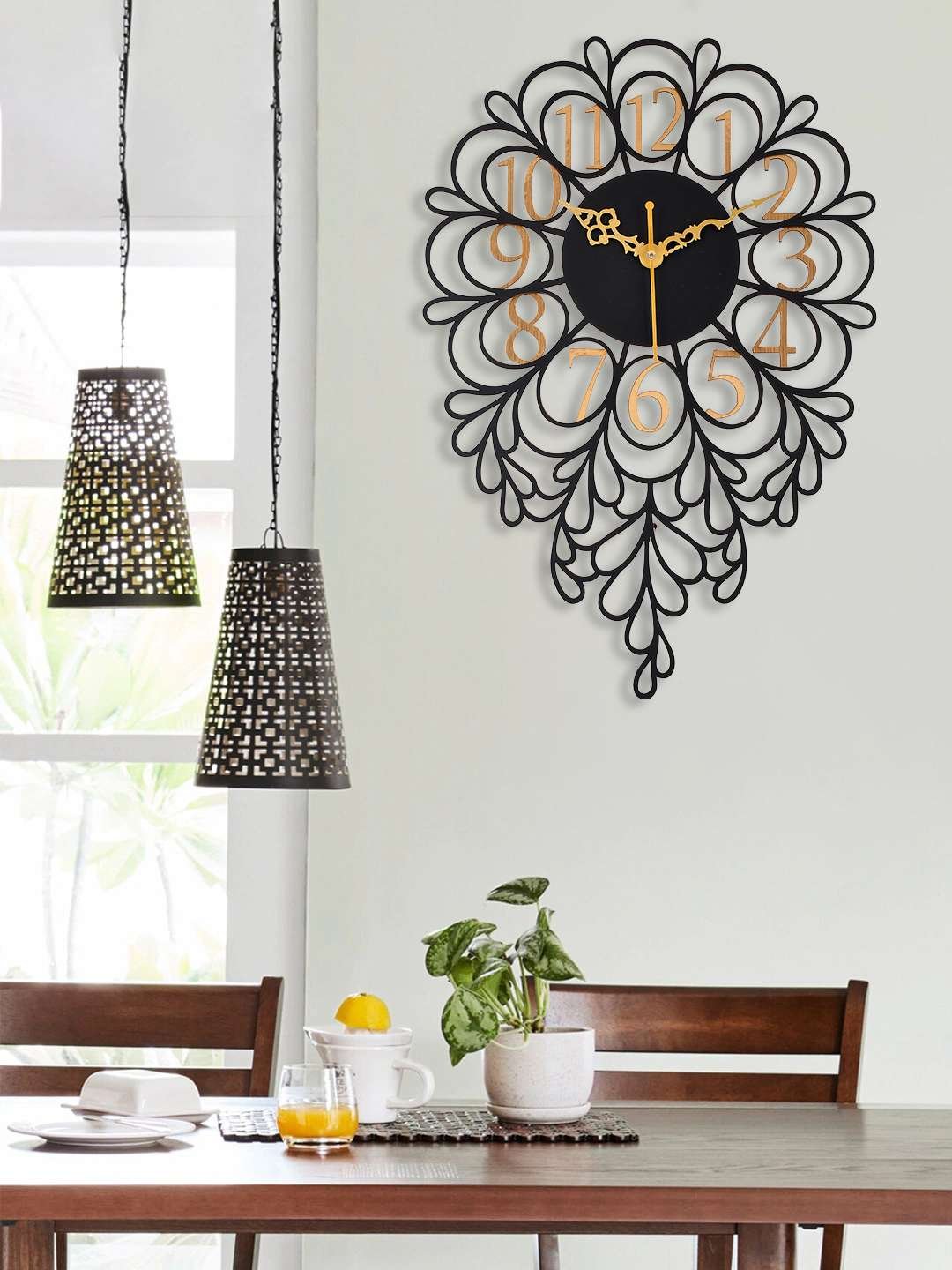 Wooden Silent Non-Ticking Wall Clock for Home Stylish Latest Designer Wall Clock for Home Living Room Bedroom Office Hall