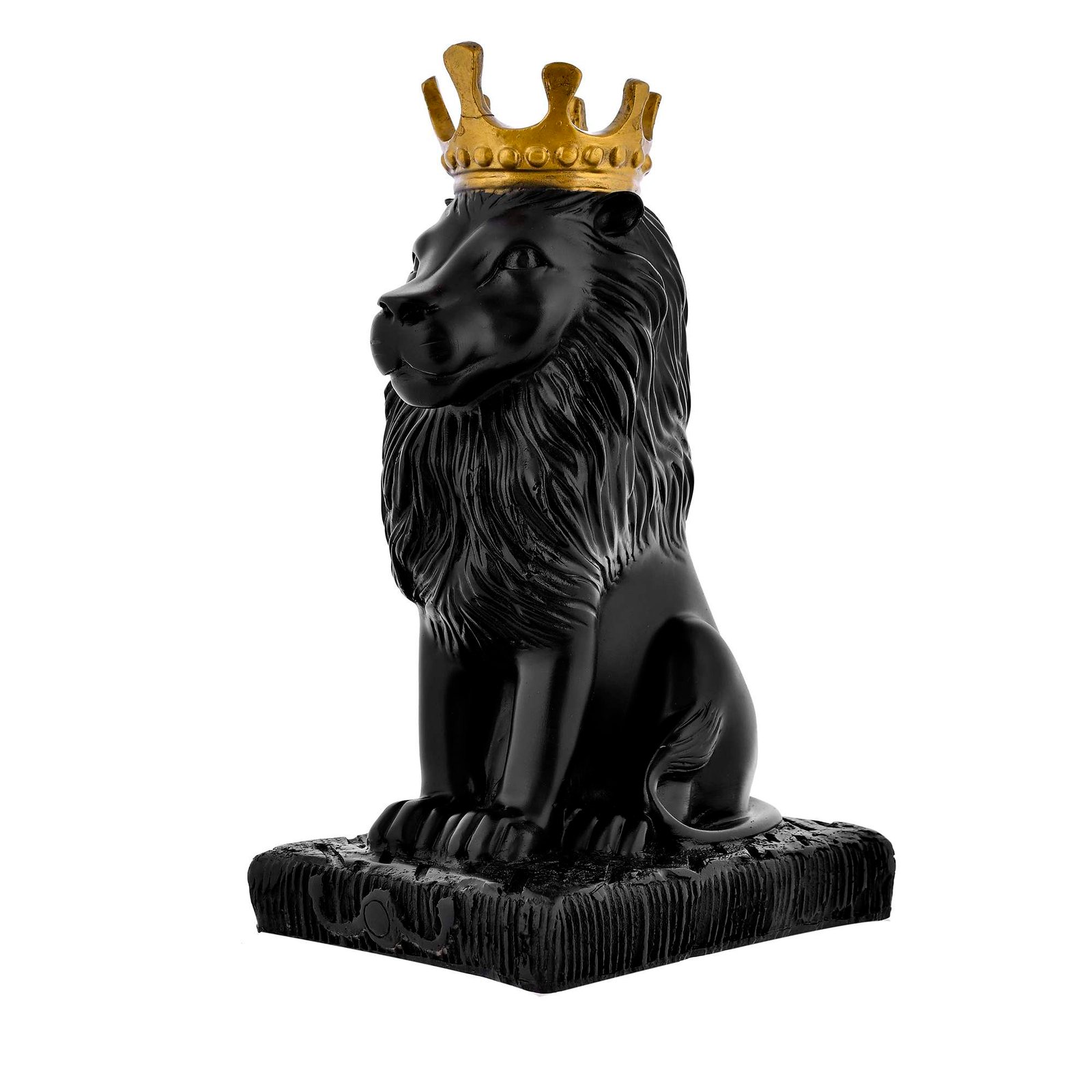Lion Statue with Crown Sculpture - Image 4
